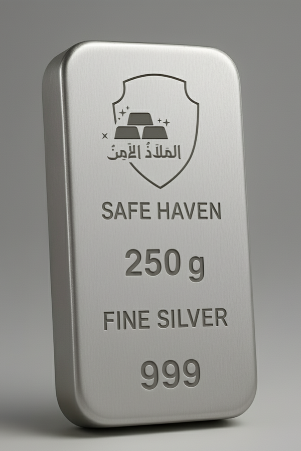 سبيكة فضة ربع كيلو (250جرام) عيار 999